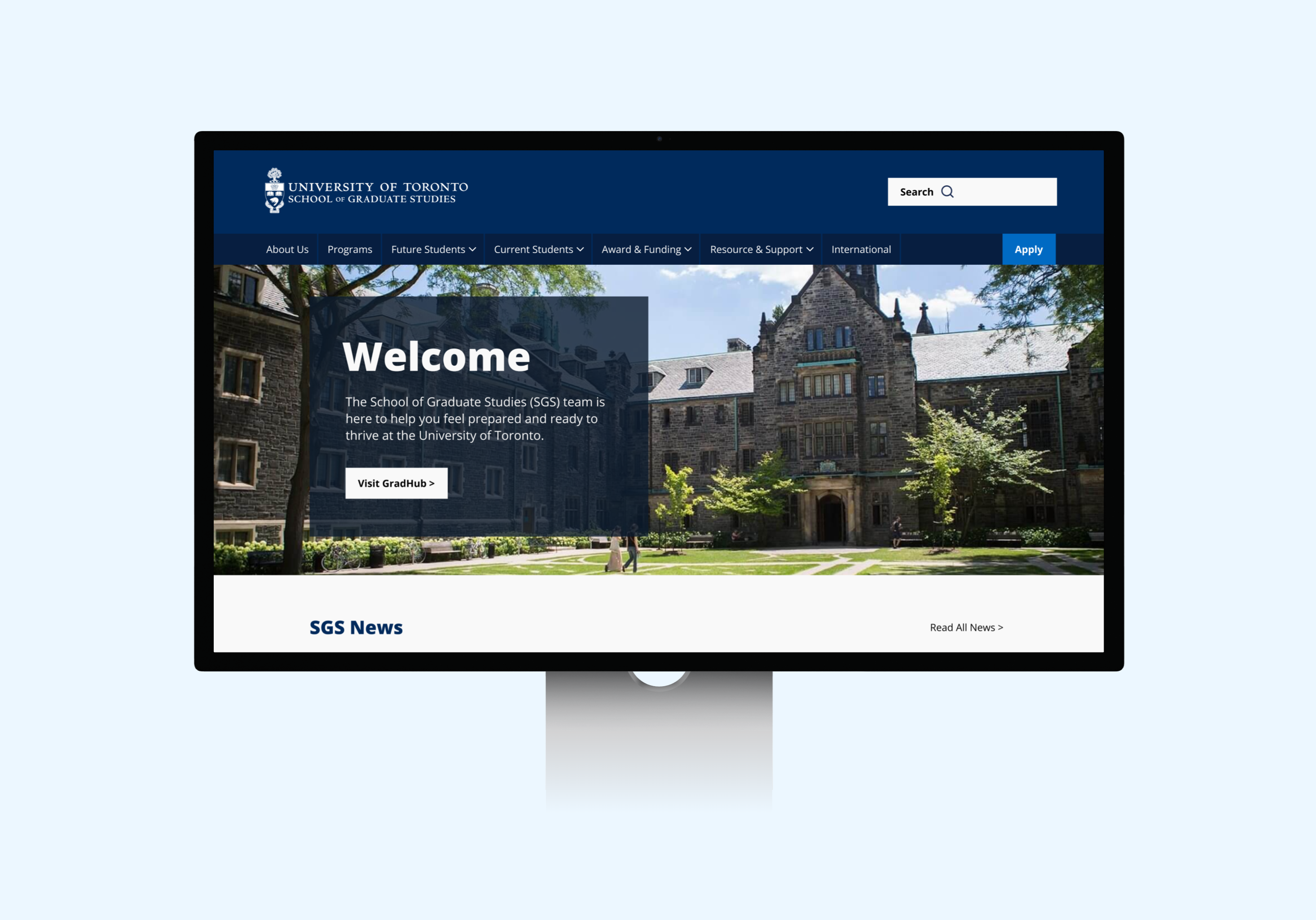 UofT School of Graduate Studies redesign